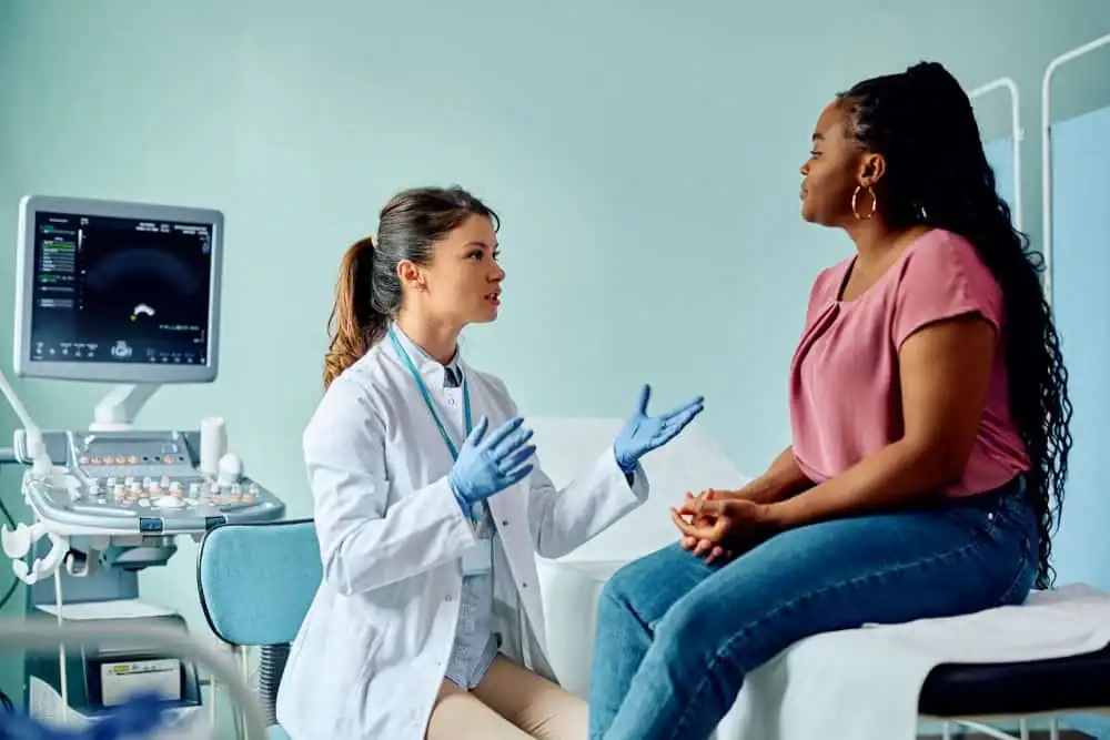 Woman have consultation about vaginal laxity Wivenhoe