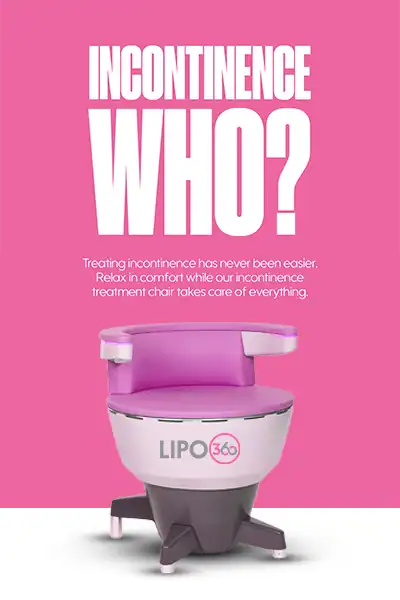 LIPO360 EMS Chair Can Help with Urinary Incontinence 2 Image of a urinary incontinence treatment seat Wivenhoe